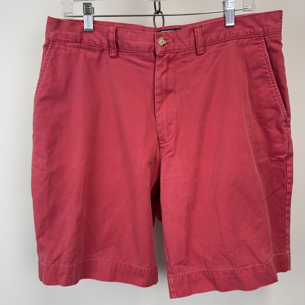 Polo Ralph Lauren Prospect Shorts 34 Red Salmon 100% Cotton Chino Flat Front